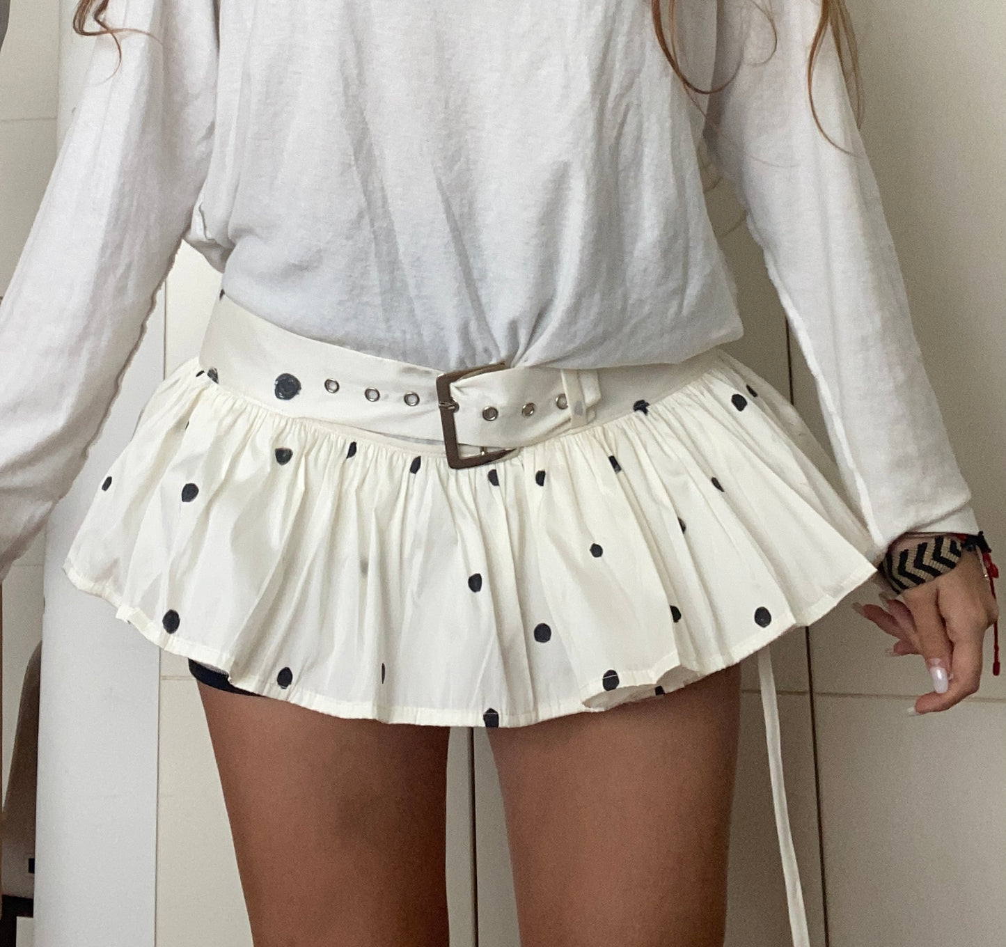 Polka dot tutu belt skirt